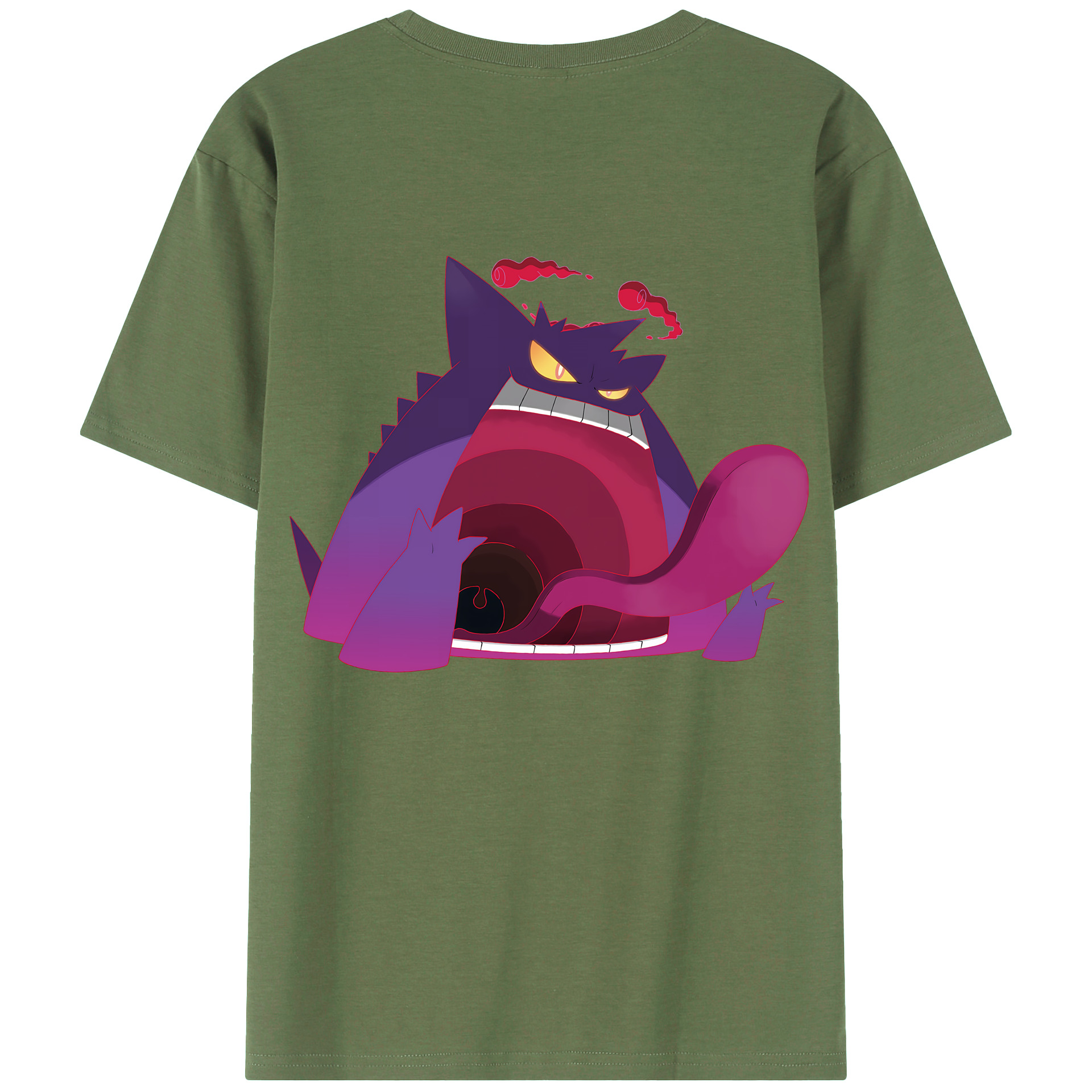（画像用） ポケットモンスター Pokémon 綿100％ メンズ半袖Tシャツ（バックプリント） 通気性